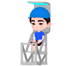 プールの監視員のイラスト