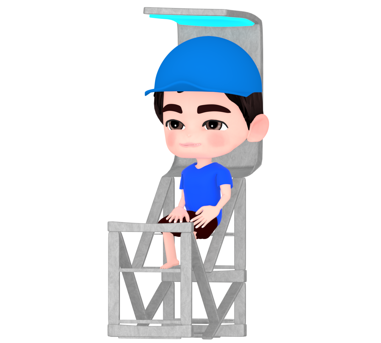 プールの監視員のイラスト