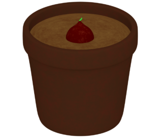 鉢植えをするチューリップの球根のイラスト