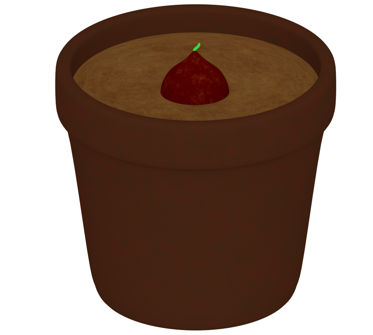 鉢植えをするチューリップの球根のイラスト