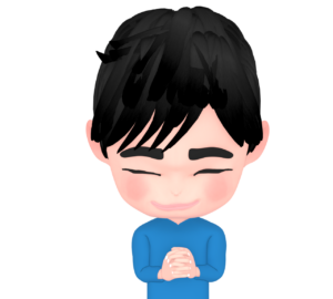 祈る男性のイラスト
