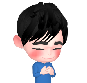 祈る男性のイラスト