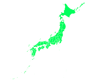 都道府県の区切り線と日本地図のイラスト