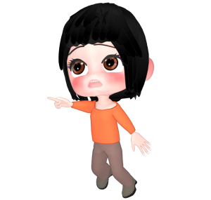 目の前の衝撃に驚く女性のイラスト