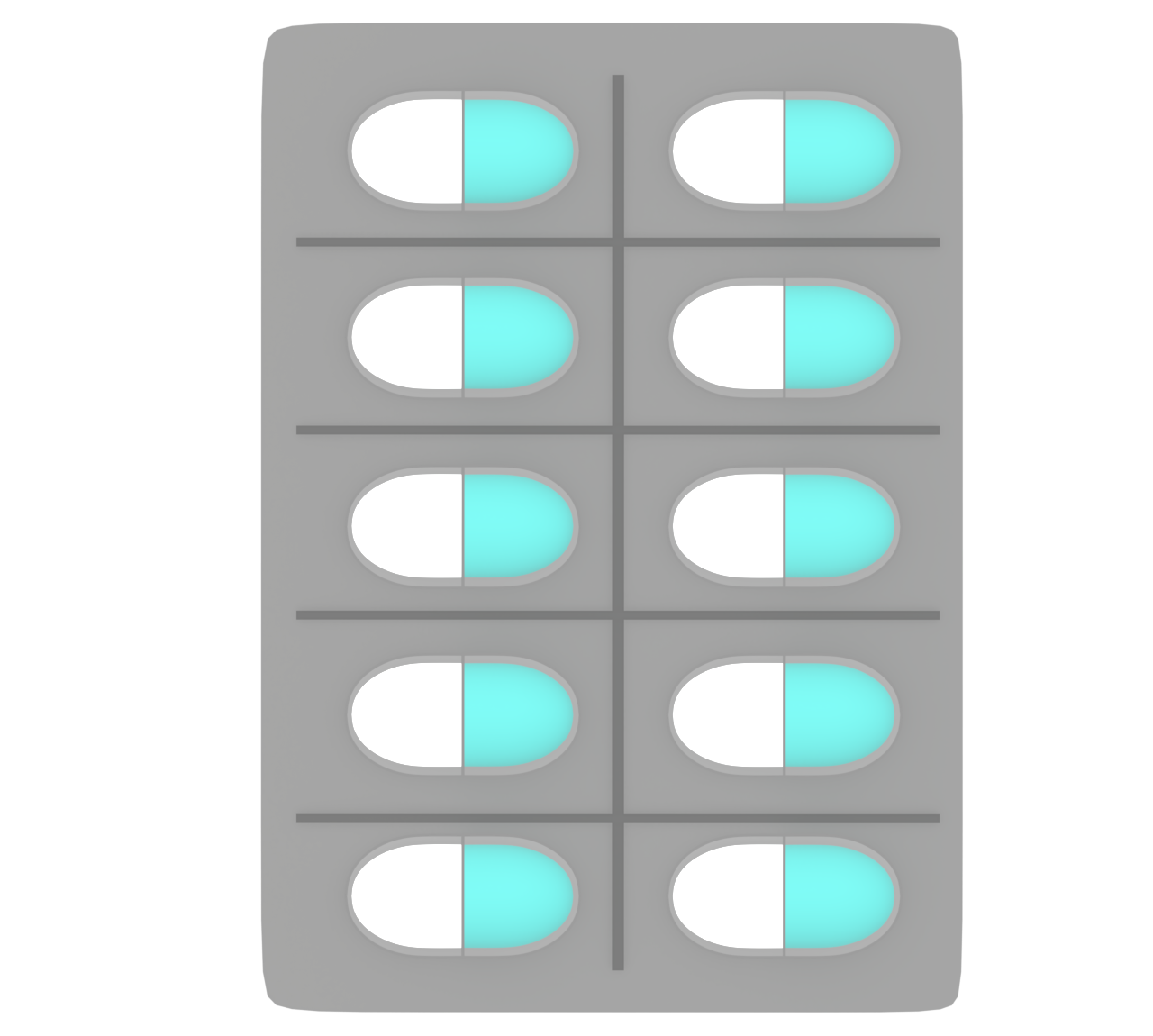 ＰＴＰシートに入ったカプセル薬のイラスト