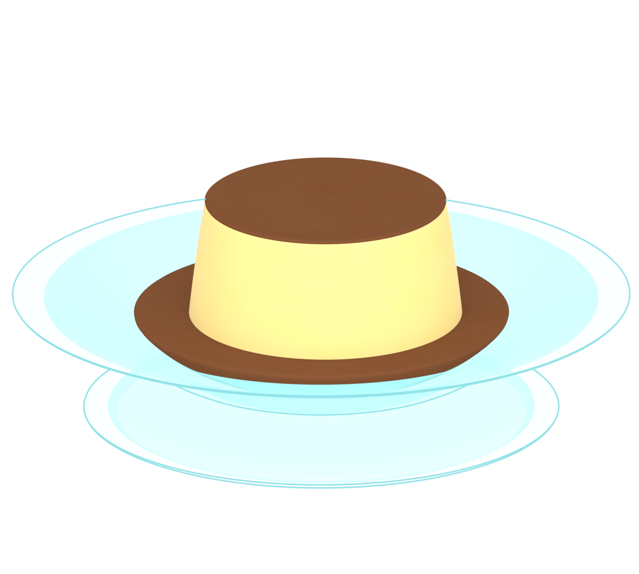 かわいいプリンのイラスト