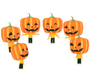 カボチャのオバケのイラスト