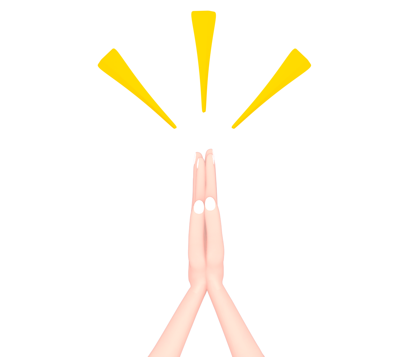 両手を合わせるイラスト