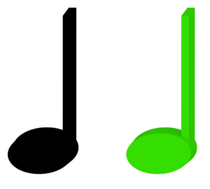 4分音符のイラスト