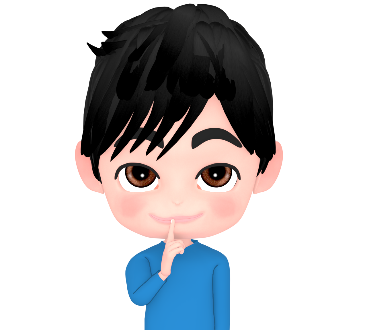 静かにしてほしい男性のイラスト