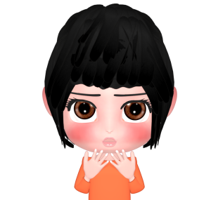 静かに驚く女性のイラスト