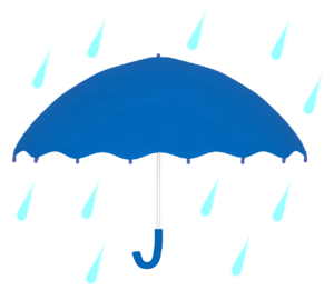 雨と傘のイラスト