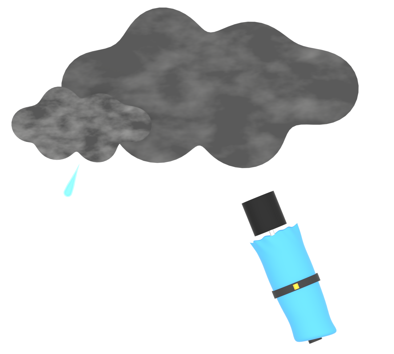 雨が降りそうな怪しい天気のイラスト