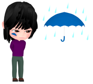 雨女のイラスト