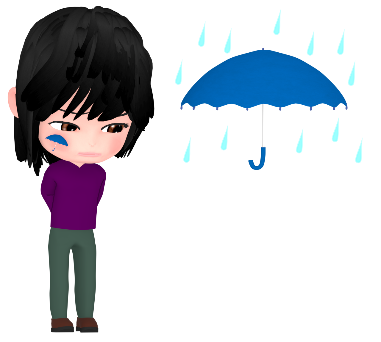 雨女のイラスト