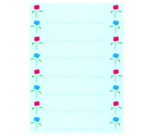雨粒のラインと紫陽花のメッセージカード
