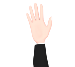 手を挙げるイラスト
