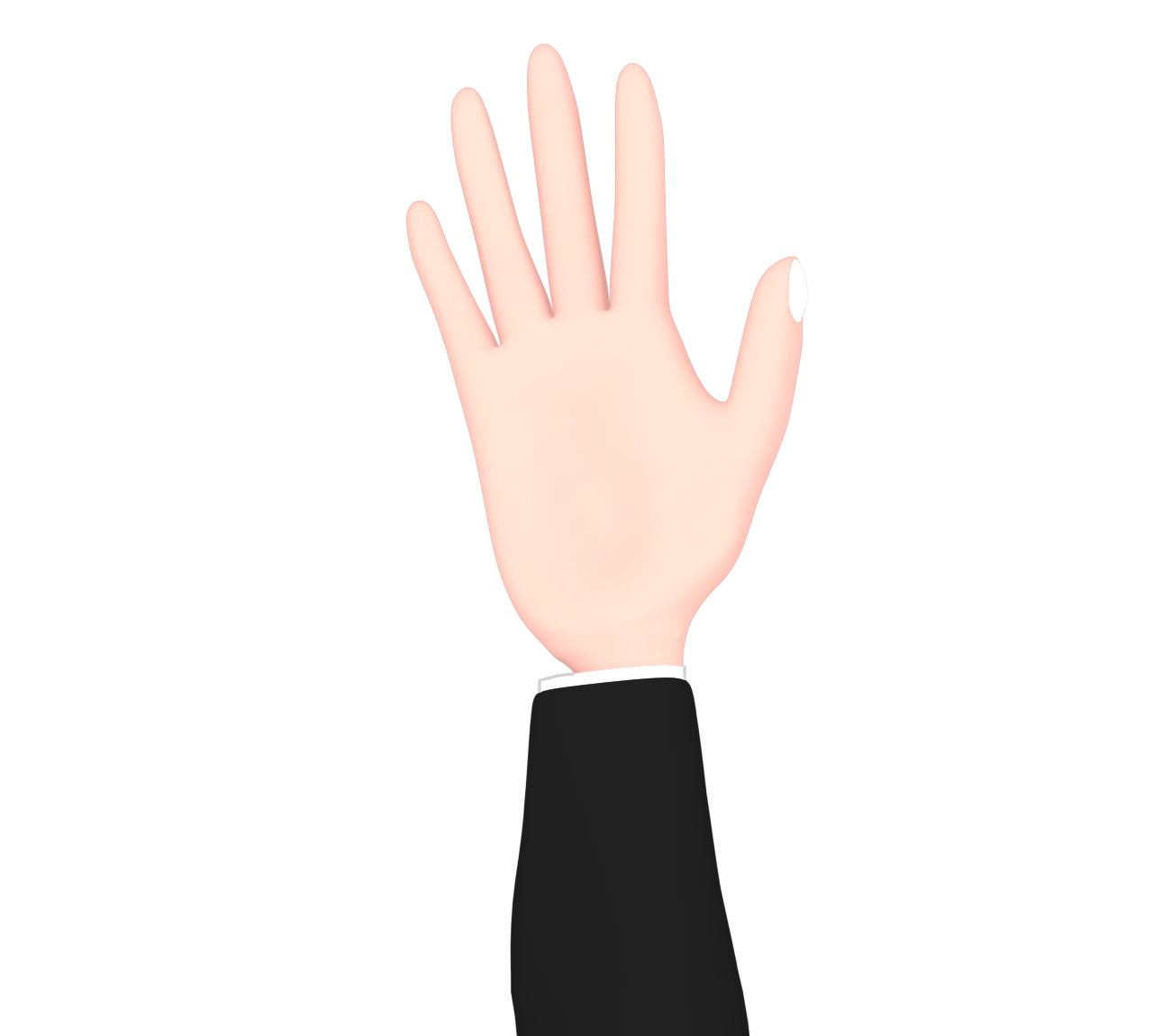 手を挙げるイラスト