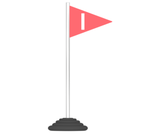 スポーツ大会の順位旗 1位のイラスト（三角）