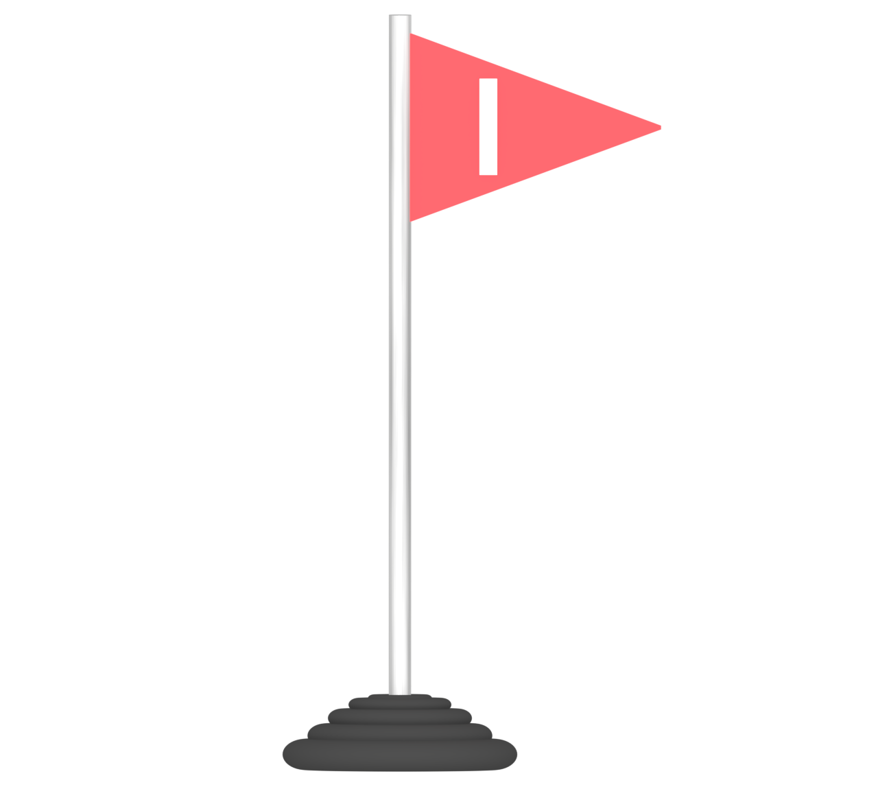 スポーツ大会の順位旗 1位のイラスト（三角）