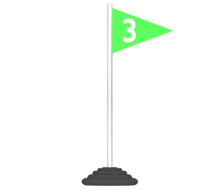 スポーツ大会の順位旗 ３位のイラスト（三角）