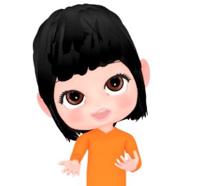 オススメをする女性のイラスト