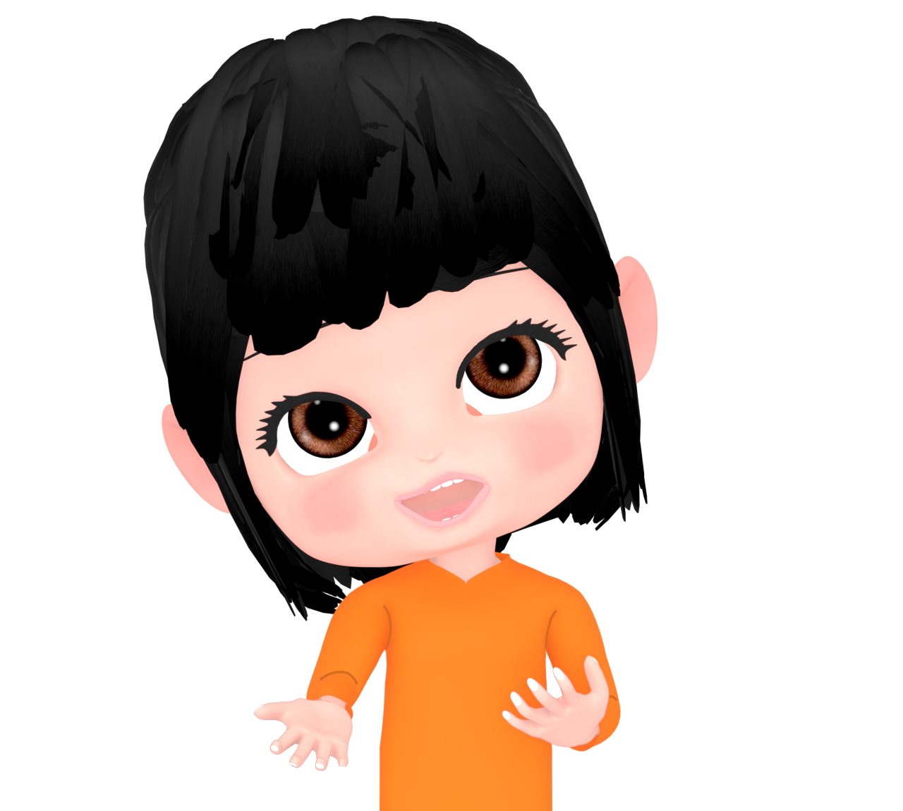 オススメをする女性のイラスト