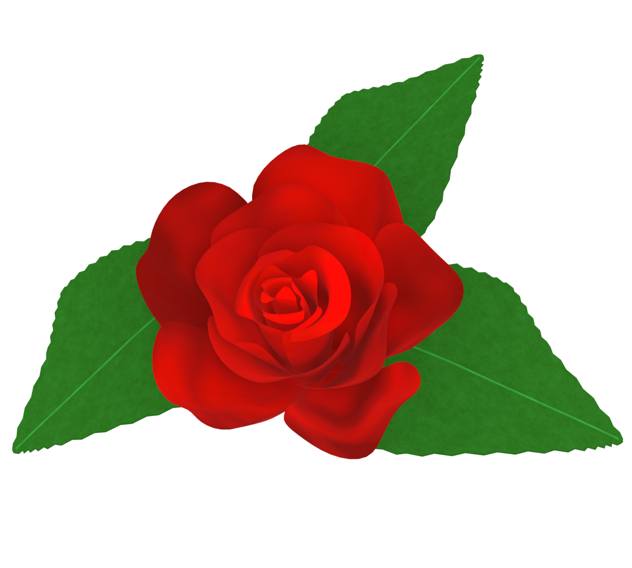 赤色の綺麗な薔薇の花のイラスト