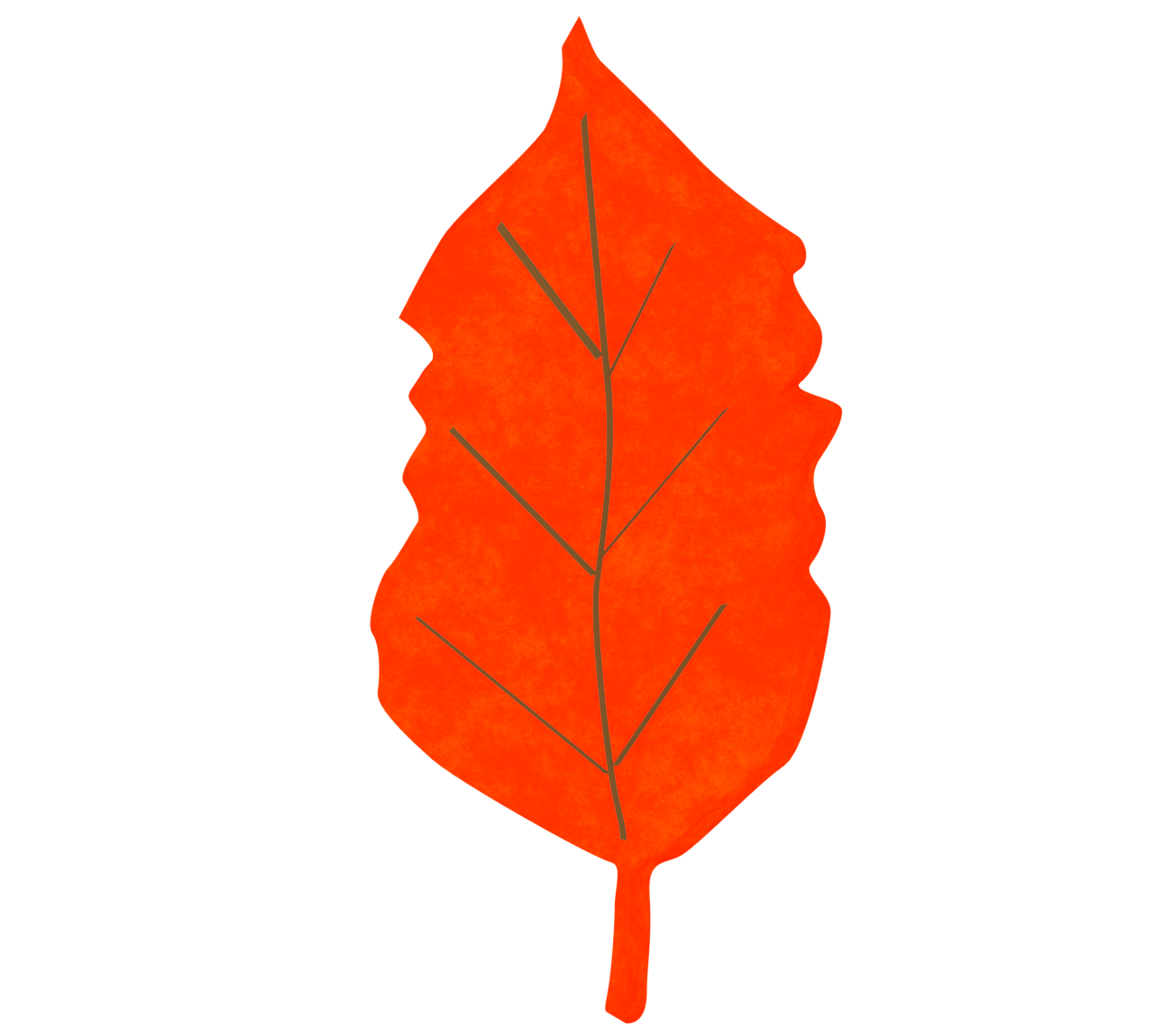 赤い落ち葉のイラスト