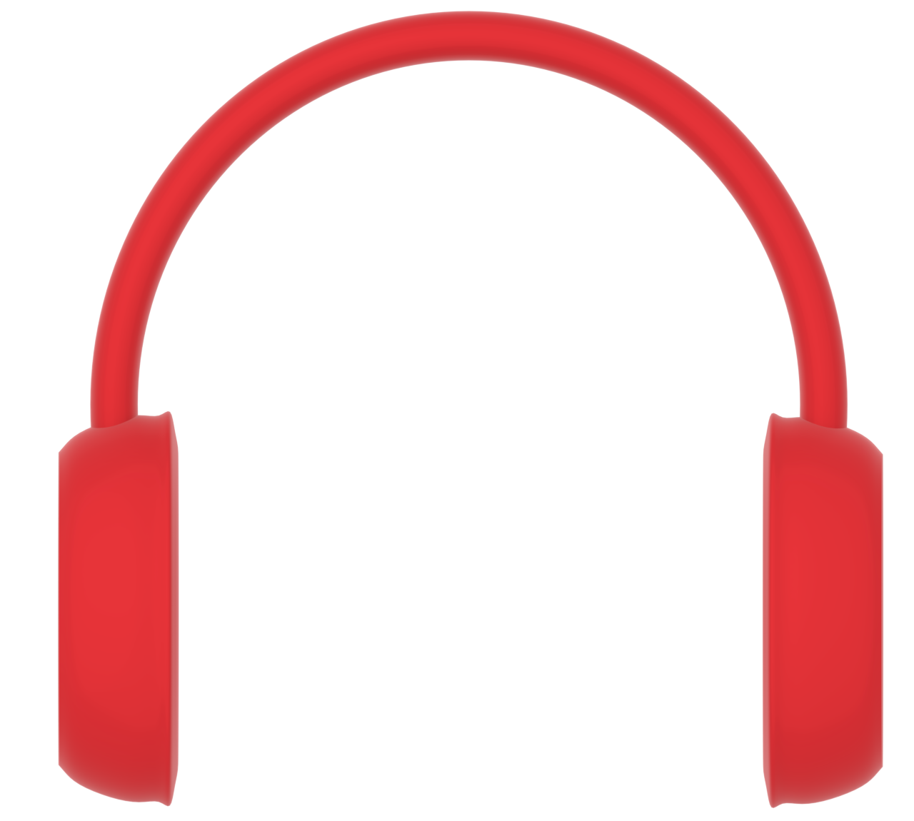 赤色のヘッドホンのイラスト 12 赤色のヘッドホンのイラスト