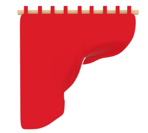 開ける暖簾のイラスト