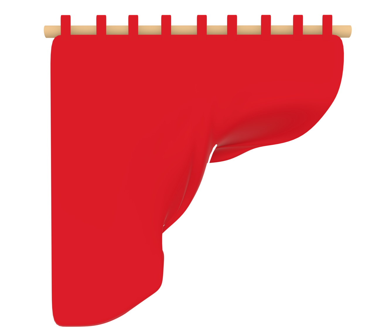 開ける暖簾のイラスト