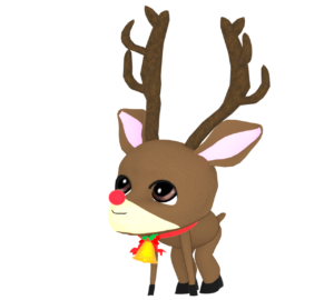 赤い鼻のトナカイのイラスト