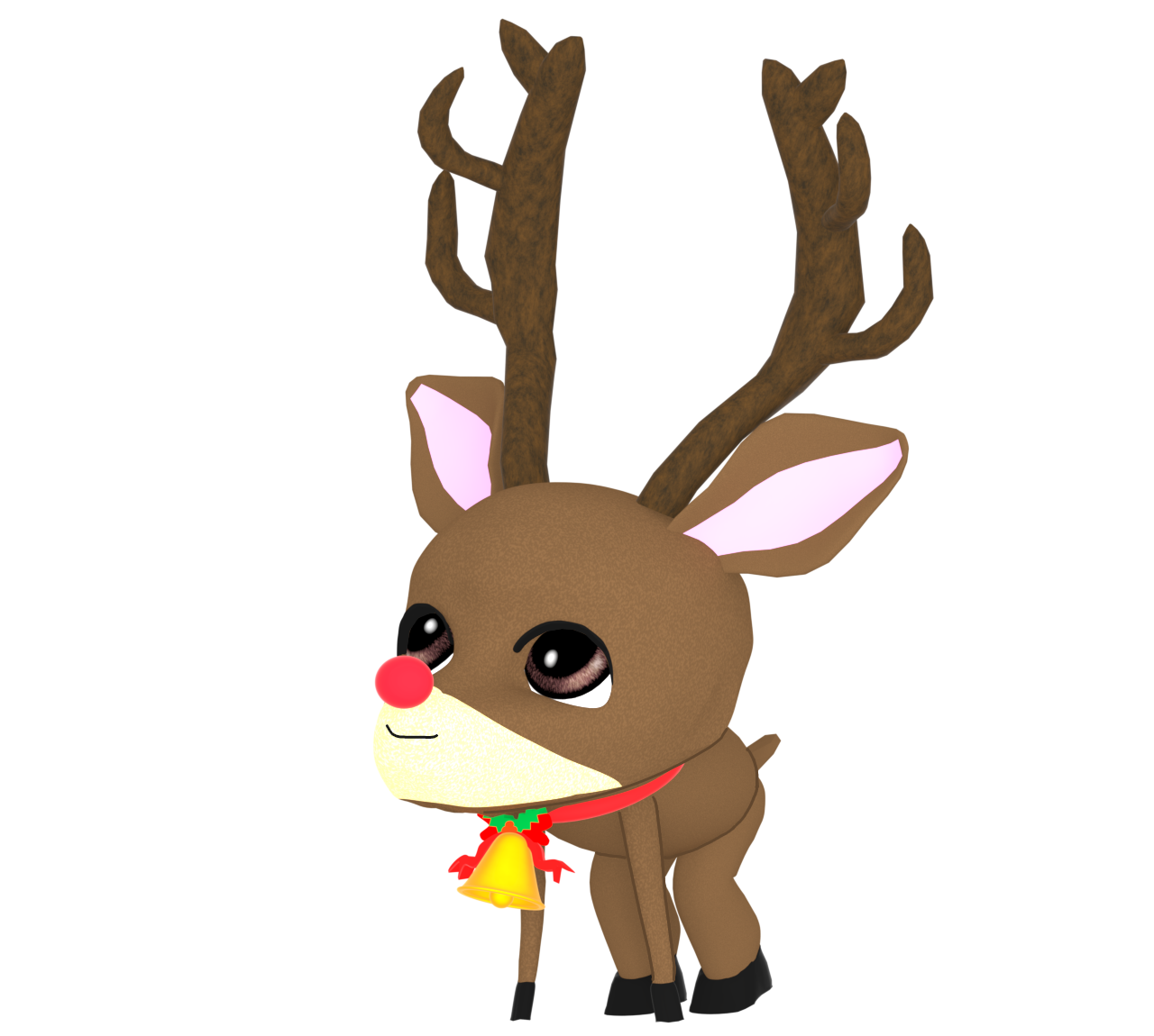 赤い鼻のトナカイのイラスト