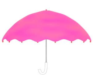 赤い傘のイラスト