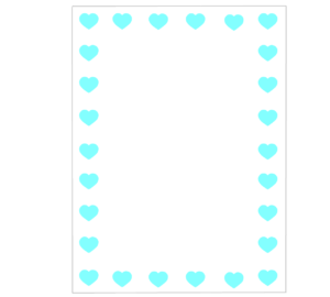 爽やかなハートのテンプレート