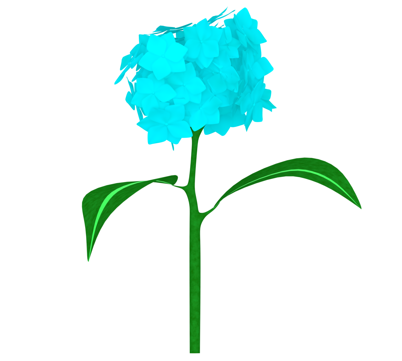 爽やかな紫陽花のイラスト