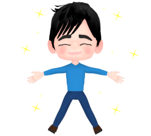 清々しい気分の男性のイラスト