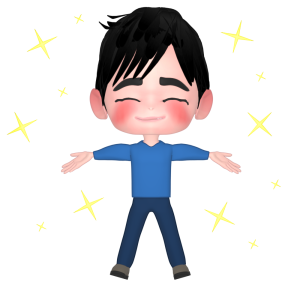 清々しい気分の男性のイラスト