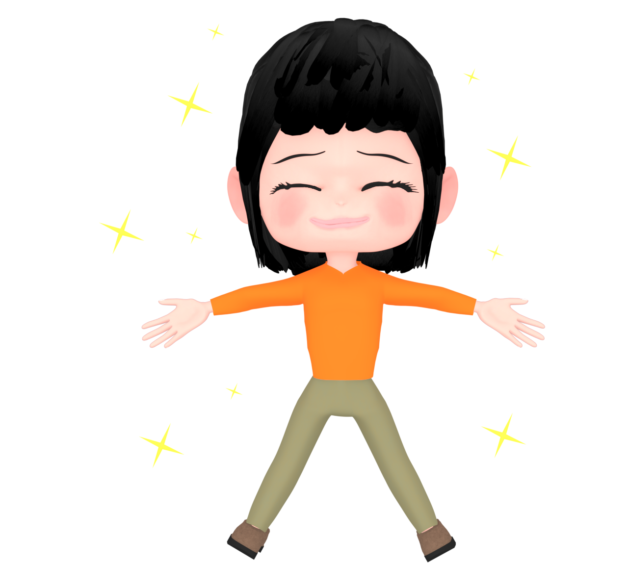 清々しい女性のイラスト