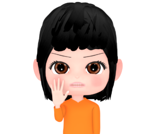 拒否をする女性のイラスト