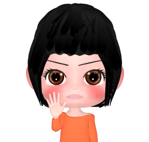 拒否する女性のイラスト
