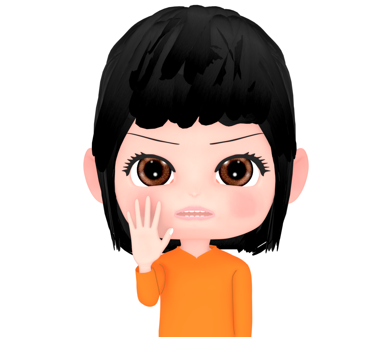 拒否をする女性のイラスト