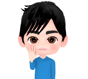 断る男性のイラスト