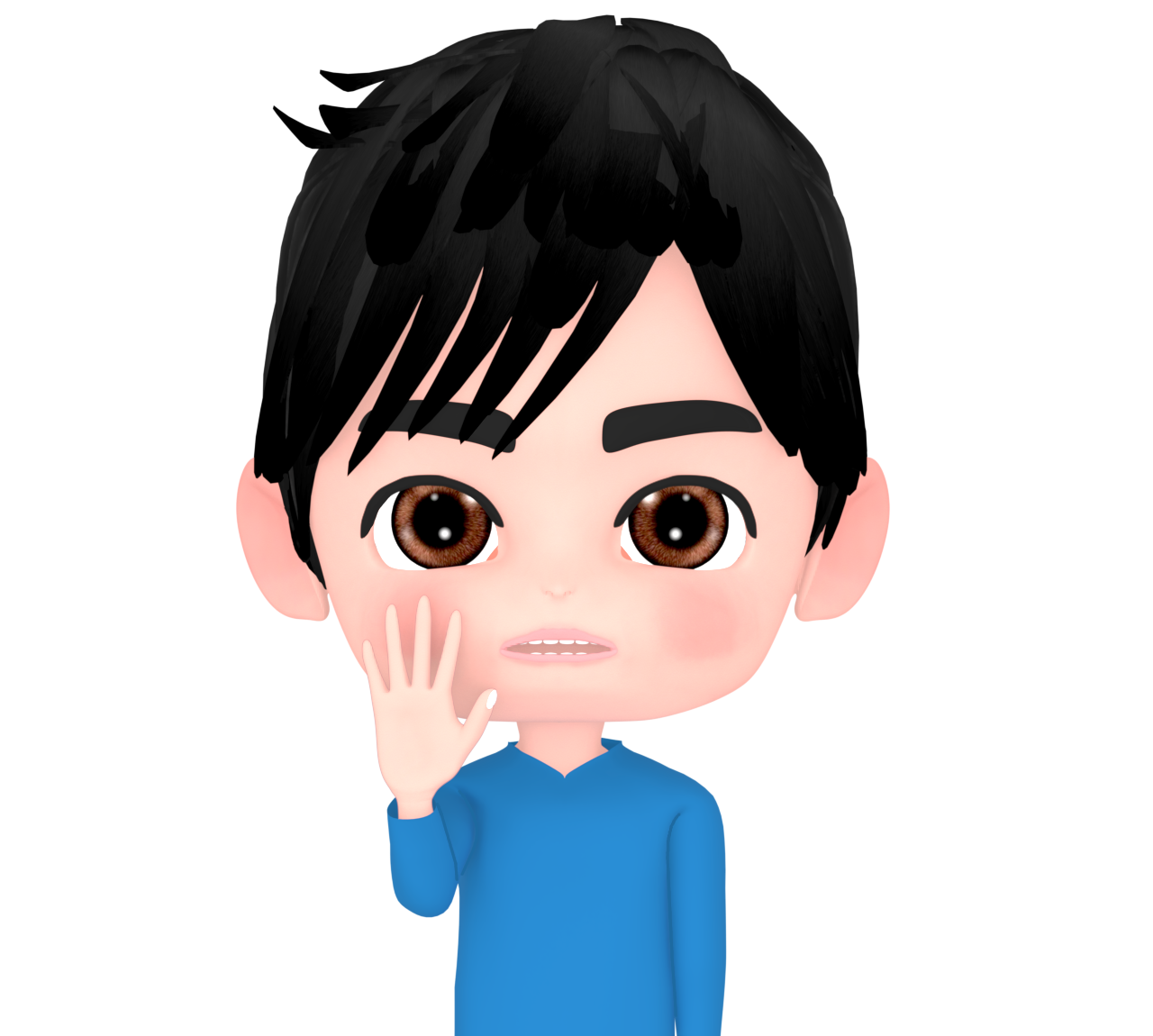 断る男性のイラスト