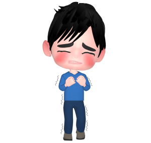 悔しがる男性のイラスト