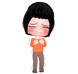 悔しがる女性のイラスト