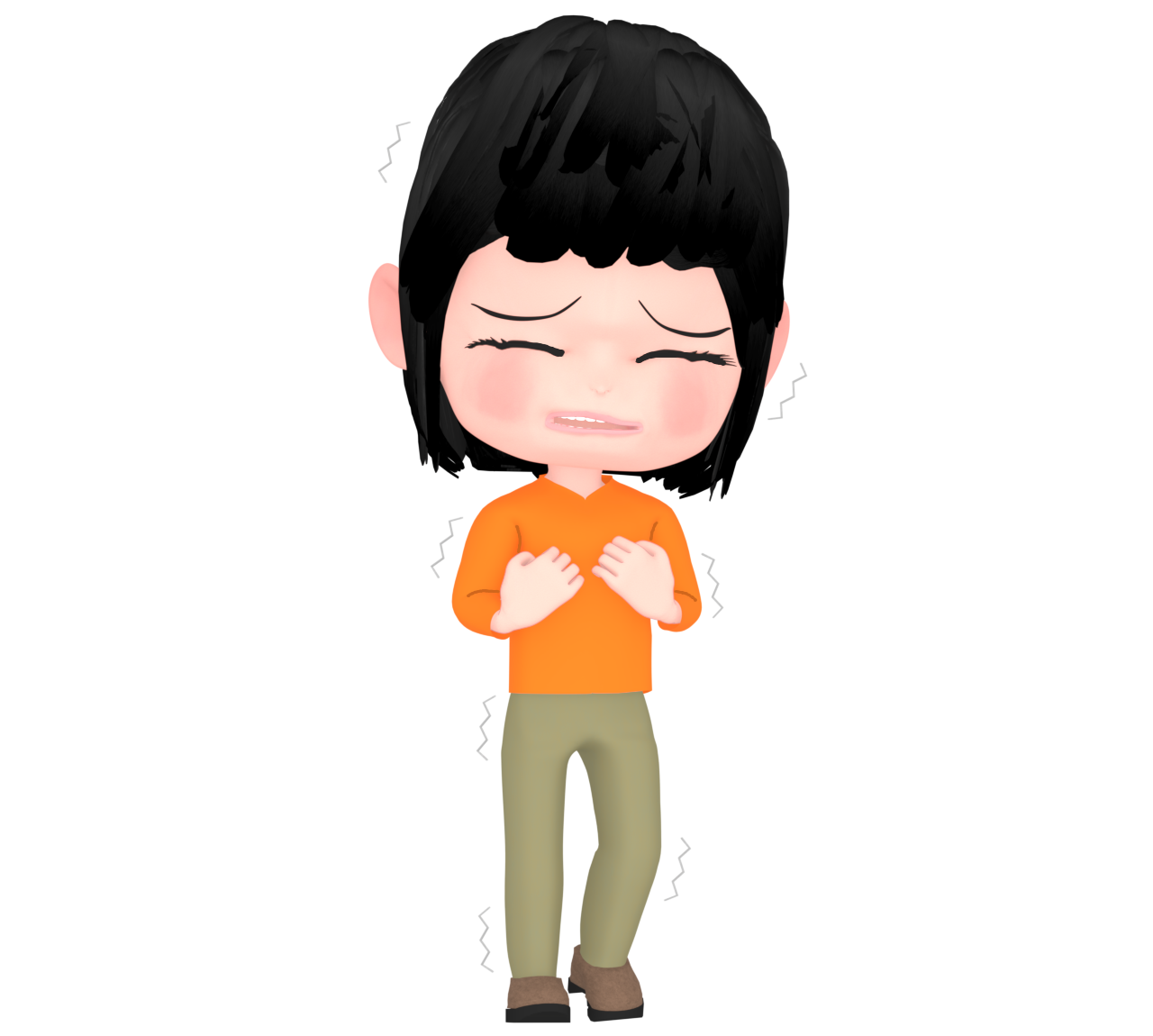 悔しがる女性のイラスト
