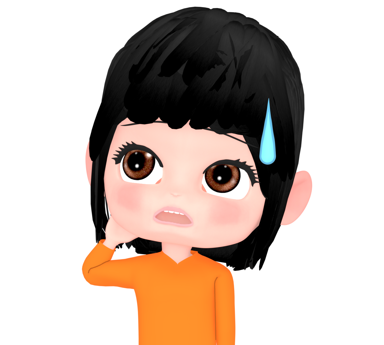 思い出すうっかりとした女性のイラスト