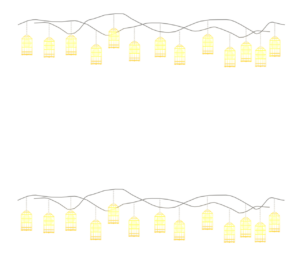 レトロなイルミネーションのイラスト